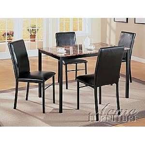  Acme Furniture Faux Marble Top Dinning Room 5 piece 06782 