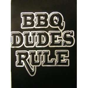   Apron with Attitude funny black apron BBQ dude rules