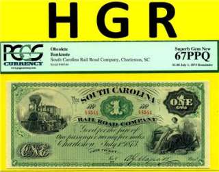 HGR 1873 $1 Charleston, SC PCGS SUPERB GEM 67PPQ  