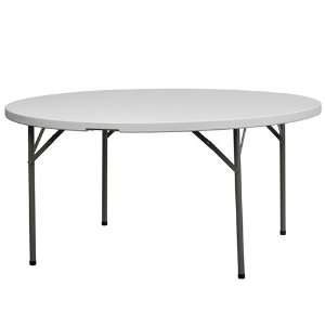  60 Round Granite White Plastic Folding Table [DAD YCZ 