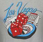 80s Screen Stars Las Vegas Poker Casino Ringer Vintage T Shirt vtg 