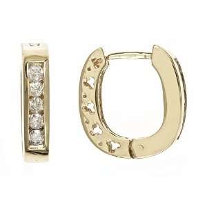   Diamond Huggie Hoop Earrings (0.42 Cttw, G Color, SI Clarity) Jewelry