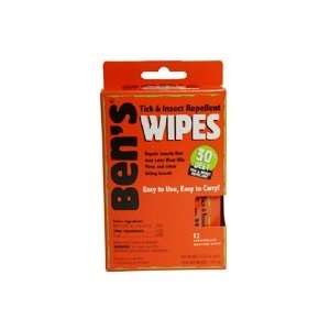 Bens 30 DEET Tick & Insect Repellent 12 Pc Wipes  Sports 