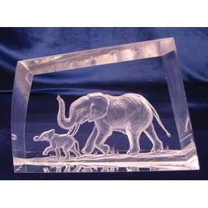  Intaglio Engraved African Elephant Sculpture