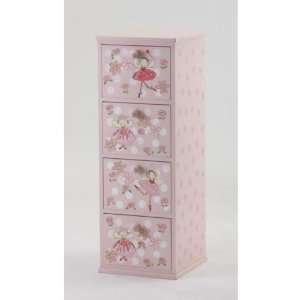   Plus 4 Drawer Cabinet (Pink Dancing Fairy)
