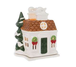 Slatkin & Co Holiday House Luminary Figural with Candle Tis the 
