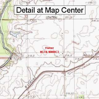 USGS Topographic Quadrangle Map   Fisher, Illinois (Folded 