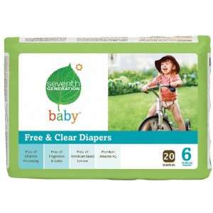  Seventh Generation   Baby Diapers Stage 6 (35+ lbs.) 20 