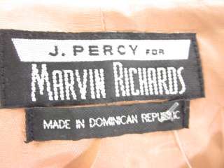 you are bidding on j percy for marvin richards tan wool long coat in a 