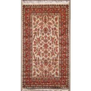 Pak Persian Area Rug with Silk & Wool Pile    a 3x4 Small Rug 