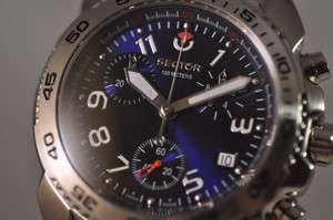   Sector 3253943235 Blue Swiss Quartz Chronograph Steel Bracelet Watch