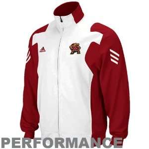  adidas Maryland Terrapins Red White Scorch Full Zip Performance 