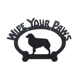  Wipe Your Paws Sign   Australian Shepherd