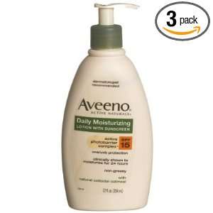 Aveeno Active Naturals Daily Moisturizing Lotion with SPF 15, 12 Ounce 