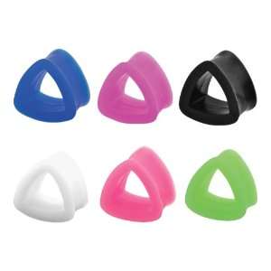    Silicone Purple Triangle Tunnel Plugs  0g   Sold As A Pair Jewelry
