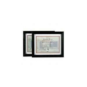  Document/Certificate Frames, Wood, 8 1/2 x 11, Black, Set 