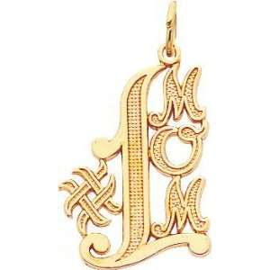  14K Yellow Gold #1 Mom Charm Jewelry
