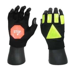   Finger Traffic Control Gloves with Stop Sign in Palm Automotive