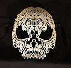 Venice mask,venetian mask white,AUTHENTIC, swarovski,Skull mask,Mens 