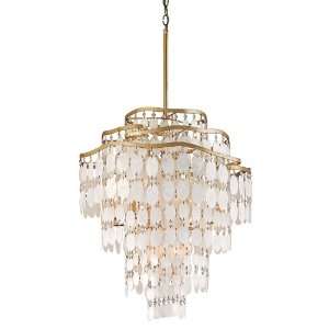 Dolce Collection 12 Light 28 Champagne Leaf Pendant with Crystal and 