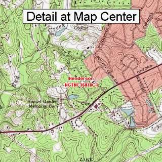 USGS Topographic Quadrangle Map   Henderson, North Carolina (Folded 