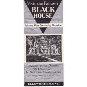    1960 Black House, Ellsworth Maine Travel Brochure 