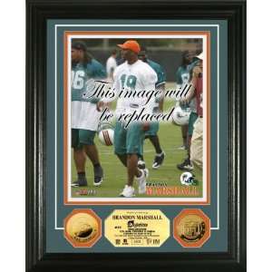Brandon Marshall 24KT Gold Coin Photo Mint   NFL Photomints and Coins