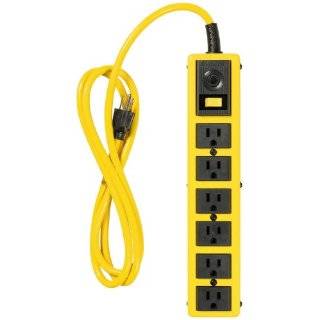 Yellow Jacket 5139 Metal Power Strip with 6 Foot Cord, 6 Outlet