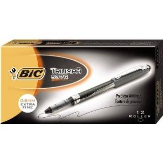BIC Triumph 537 Needle Point Roller, Extra Fine Point (0.5 mm), Black 