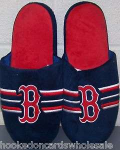 Boston Red Sox Team Stripe Mens Slippers MLB  