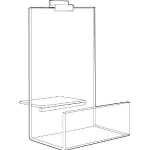  Acrylic SLATWALL EASEL TILT WITH 3 LIP