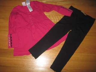 GUESS LONG SLEEVE TOP/TUNIC LEGGING OUTFIT FOR TODDLER GIRLS 3T $44.50 