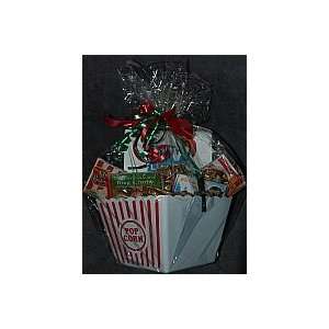  Holiday Movies & 2 CDs, 2 Bags of Popcorn & Reusable Popcorn Bucket