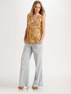   print silk top $ 168 00 1 casual flare leg pants was $ 198 00 now