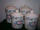 Treasure Craft Morning Garden Canisters Shabby Rose(4)