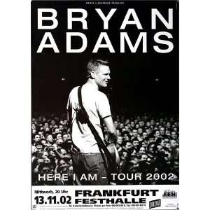  Bryan Adams   Here I Am 2002   CONCERT   POSTER from 