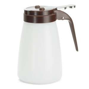  Tablecraft MW10B 10 oz. Plastic Syrup Dispenser with Brown ABS 