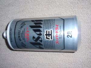 Japan ASAHI SUPER DRY BEER rare 2 litre 2l alumi bottle  