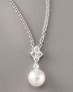 Diamond Pearl Pendant Necklace