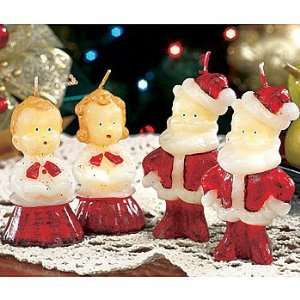   Figures and Santa   Christmas Candles (Set of 4) 
