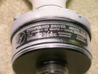 Pair vintage EV Horn Tweeters Electro Voice 828 Alnico Mid 16 ohms 