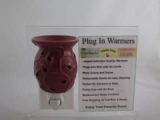   In Warmer Burgundy Ivy Detachable Base 551 works with Scentsy Tarts