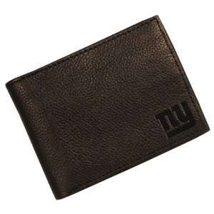  NFL New York Giants Debossed Black Leather Bi fold Wallet 