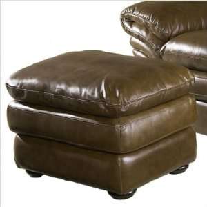  Leathe Italia Jensen Ottoman in Venus Brandy Furniture 