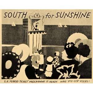  1933 Southern Railway South for Sunshine Poster Print 