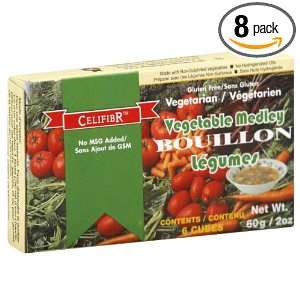 Celifibr Vegetable Medley BouillonLegumes Cubes, 6 Cubes per pack, 2 