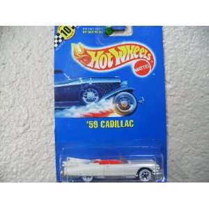  Hot Wheels 59 Cadillac #154 All Blue Card Pearl Cream with 