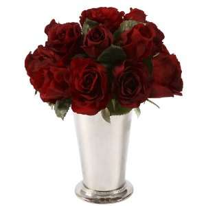  Jane Seymour 12 High Red Roses in Bud Vase
