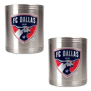  FC Dallas 2pc Stainless Steel Can Holder Set Kitchen 