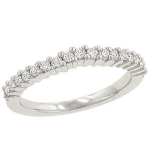    Round Shared prong Set Curved Diamond Band .35cttw Jewelry